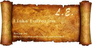 Liska Eufrozina névjegykártya